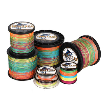 HERCULES 1000M 1094Yds Multicolor 10lb-420lb PE Braid Fishing Line 12 Strands HERCULES